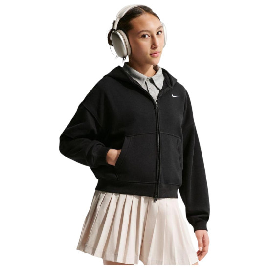 Nike Παιδική ζακέτα Sportswear Studio Fleece Oversized Full-Zip Hoodie